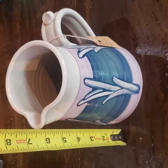 Signed Pottery Pitcher - Picture 2 of 6